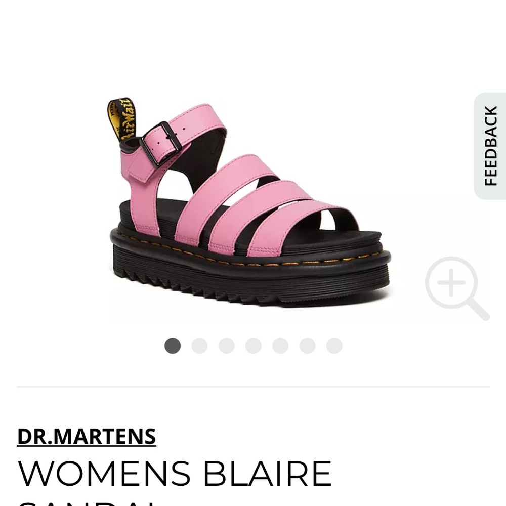 Doc Martins, Blair, Pink Sandal, NWOT. Size 8